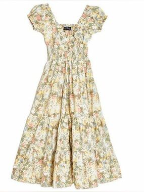 Danielle Bernstein Floral Poplin Midi Dress